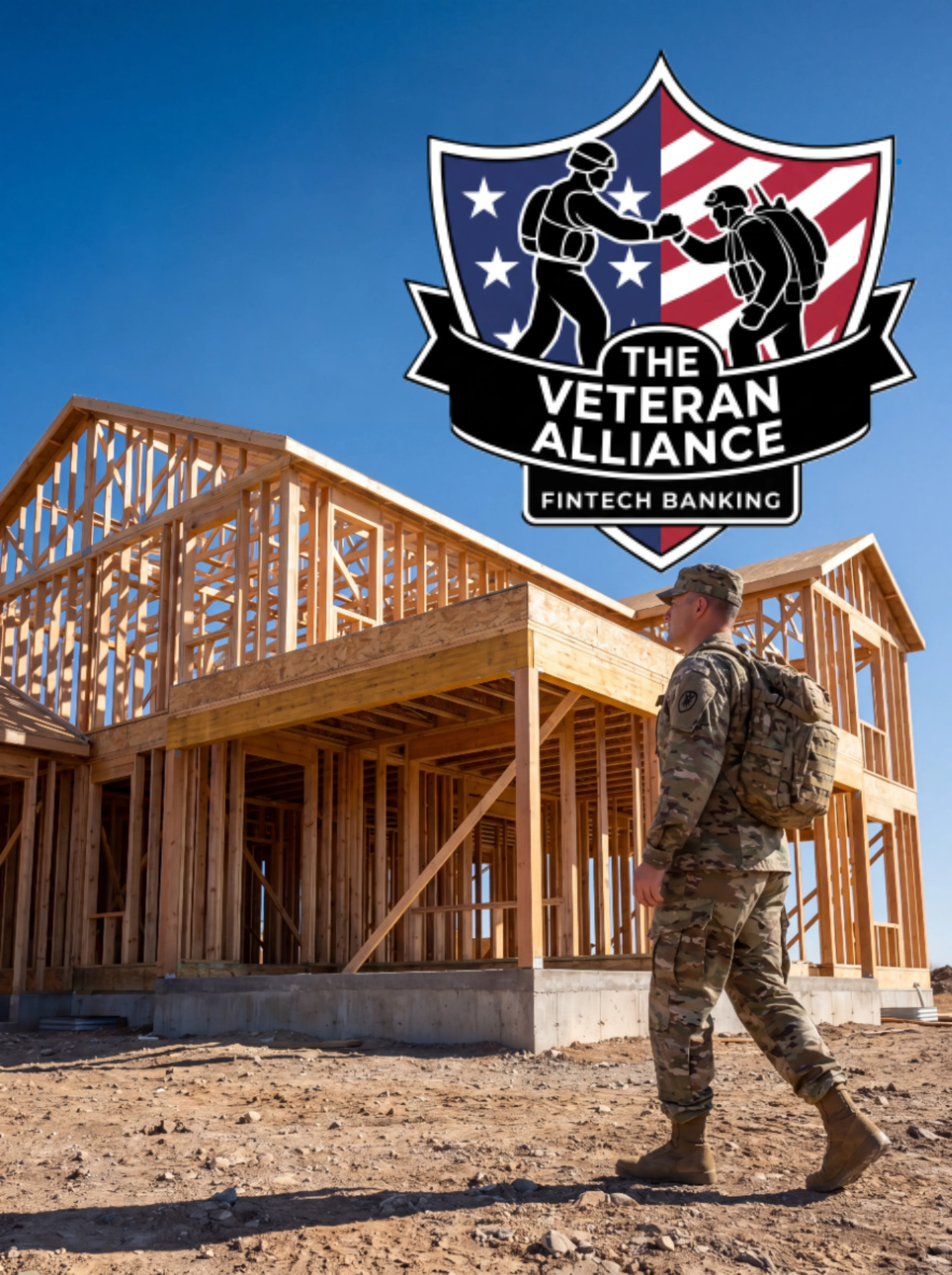 Veteran walking a home construction site