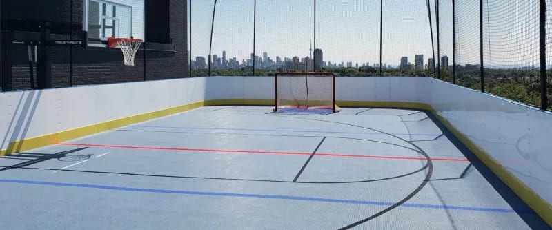 Residential hockey rink