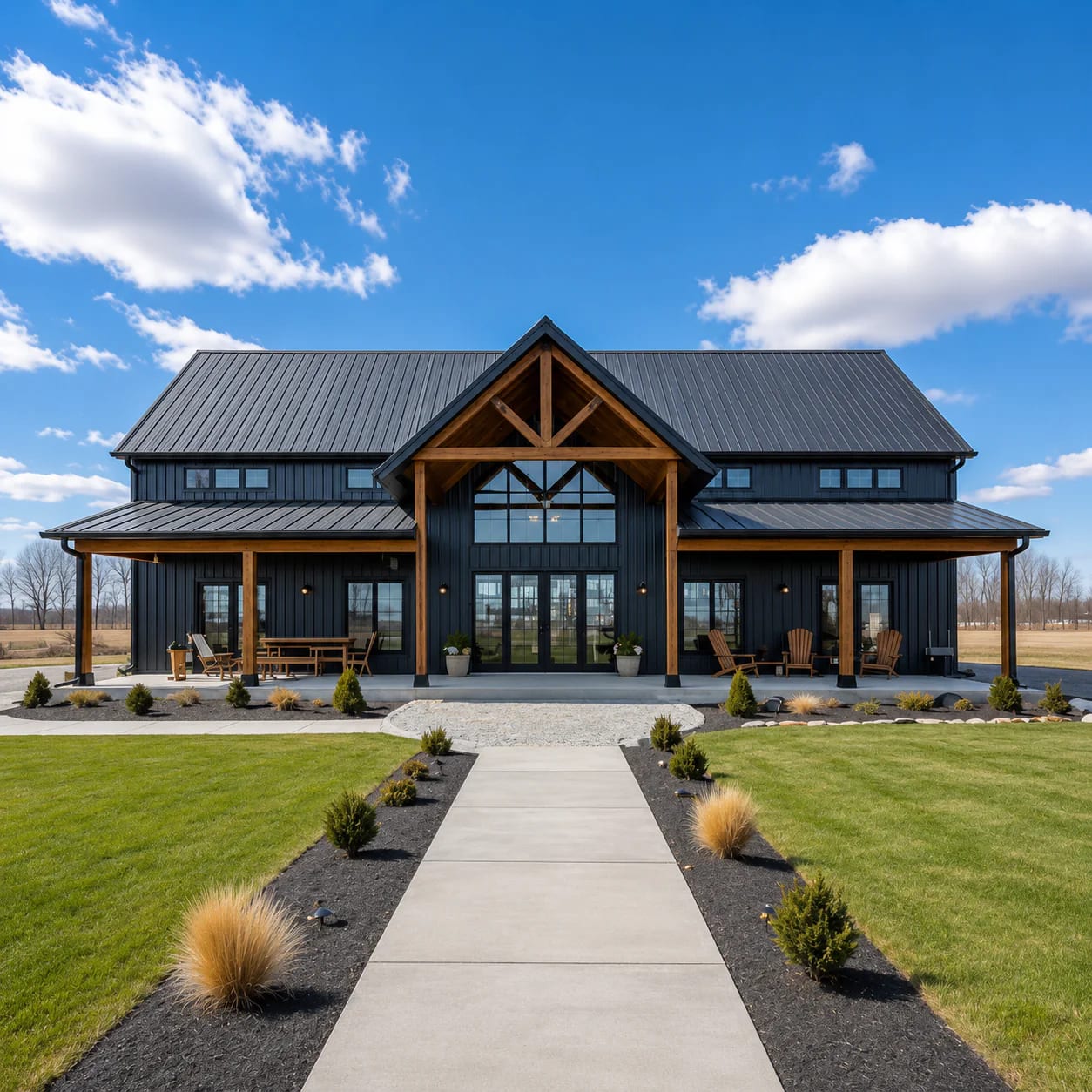 Barndominium exterior, representative of The Garrison — 4,300 sq ft