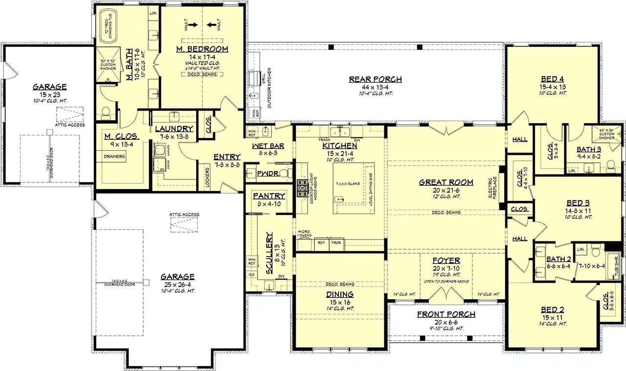 Barndominium render rear