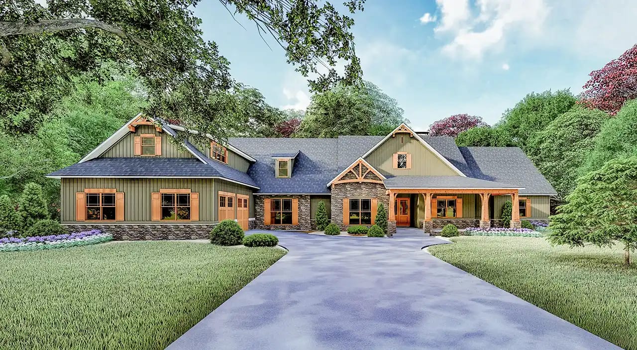 Craftsman plan render