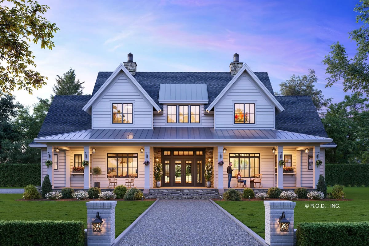 Dusk road elevation