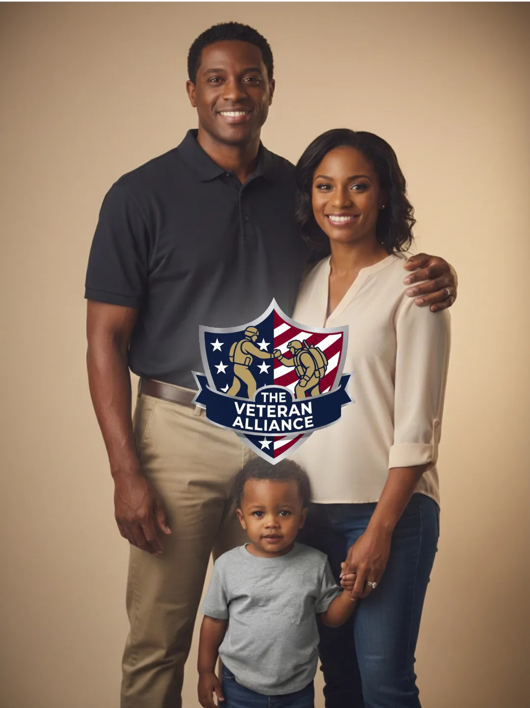 A veteran family protected at home together
